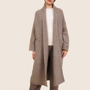 Lauren Manoogian size 2 taupe colored long shawl sweater